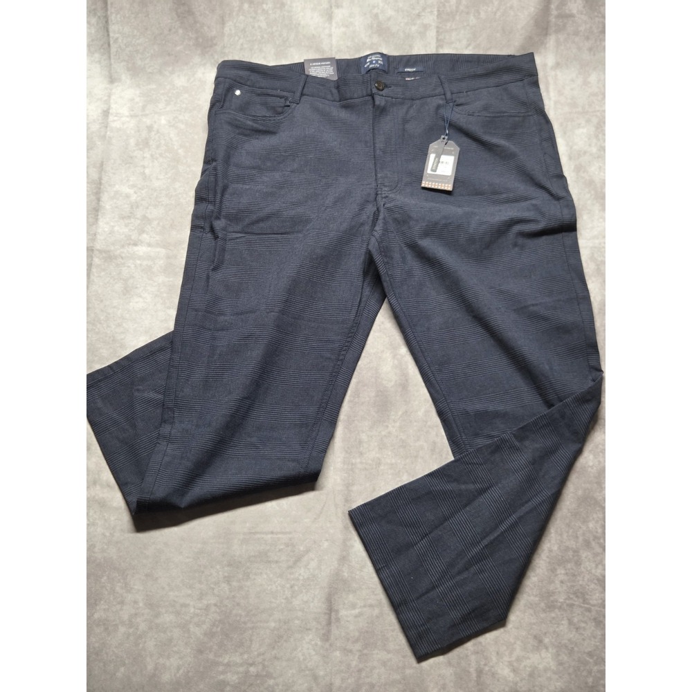 Ben Sherman Mens Blue Black Slim-Fit Pants Size 42W 30L NWT Classic Preppy